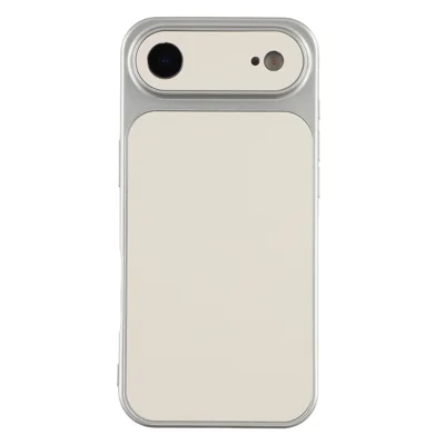 For iPhone Air Case Sheepskin Texture Leather Coated TPU Phone Cover with Precise Camera Cutouts - White