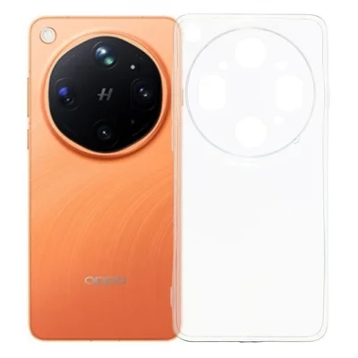 Funda trasera transparente ultrafina para Oppo Find X9 Ultra 5G, carcasa clara de TPU flexible - Transparente
