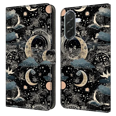 Til Samsung Galaxy A27 Wallet Case PU-læder telefonbeskytning med stand - Måne