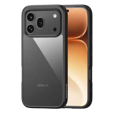 Чехол для Honor 600 Pro 5G / Honor 600 5G DUX DUCIS серии Aimo с прозрачной задней панелью из PC + TPU (сертификация REACH) — черный
