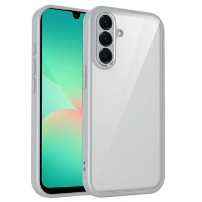 For Samsung Galaxy A27 Case Matte Skin Touch Clear PC + TPU Shockproof Phone Back Cover - White