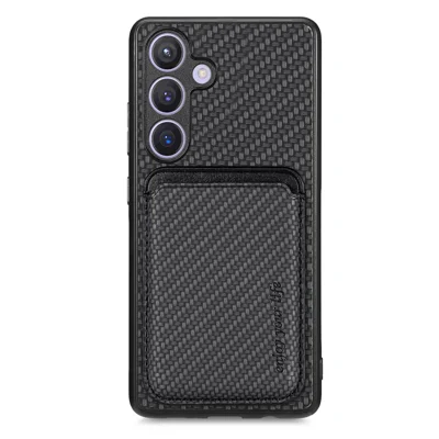 For Samsung Galaxy A27 5G Case Magnetic Detachable Card Holder Phone Back Cover - Black