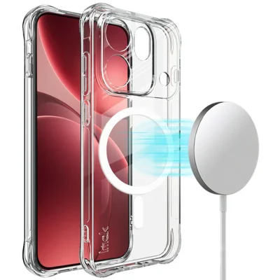 Funda magnética IMAK para Oppo Find X9S Pro 5G, funda de protección antichoque con airbag, carcasa transparente de TPU