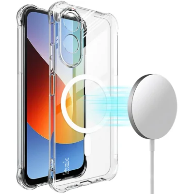 Capa Magnética IMAK para Xiaomi Redmi A7 Pro 4G / Poco C85x 5G, Proteção Anti-choque com Airbag, Capa Transparente em TPU