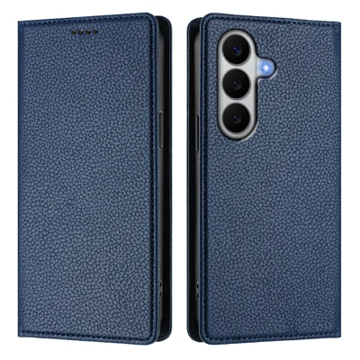 Til Samsung Galaxy A27 Wallet Case RFID-blokerende Litchi-struktur Læder Mobil Dæksel - Mørkeblå