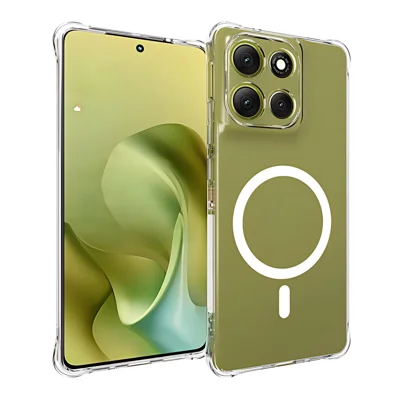  WANLONFENG for Motorola Moto G86 Power 5G / Motorola Moto G86 5G  TM1 Series 2.0mm Magnetic Case Clear TPU Phone Back Cover - Transparent