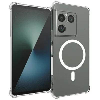 WANLONFENG para Sony Xperia 1 VIII Serie TM1 Funda Magnética Transparente de 2,0 mm de Grosor Hecha de TPU - Transparente