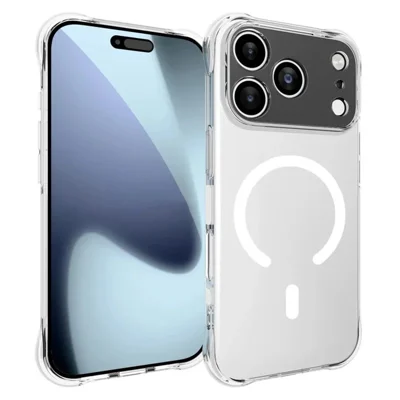  WANLONFENG for iPhone 17 Pro  TM1 Series 2.0mm Magnetic Case Clear TPU Phone Back Cover - Transparent