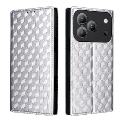 غطاء هاتف بو كمالي بنمط معين لجهاز Blackview Wave 7C - فضي