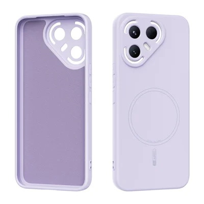 ABEEL For TECNO Pova 7 Pro 5G Magnetic Case Skin Touch Liquid Silicone Phone Back Cover - Purple