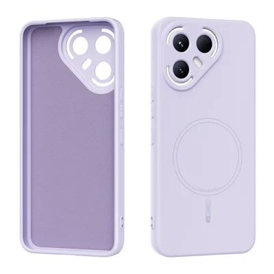 ABEEL For TECNO Pova 7 Ultra 5G Magnetic Case Skin Touch Liquid Silicone Phone Back Cover - Purple