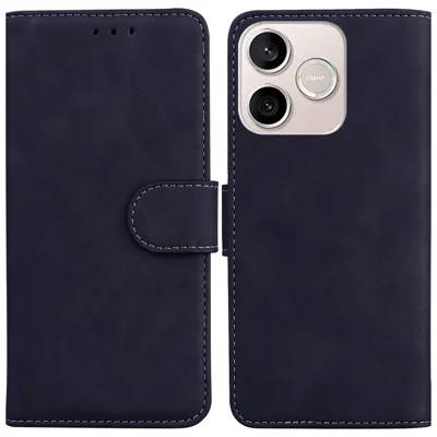 For Honor 600 Lite 5G Case Solid Color Leather Wallet Phone Cover - Black