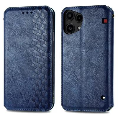 For Nothing Phone (3a) Lite 5G Case Rhombus Imprint PU Leather Wallet Phone Cover - Blue