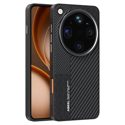 ABEEL Funda Magnética para Oppo Find X9 Ultra 5G de PC + TPU + Aleación de Aluminio + Cuero PU Funda Trasera Delgada - Textura 3