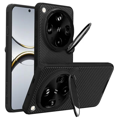 NILLKIN Camshield Prop Magnetic Series para Oppo Find X9 Ultra 5G Funda con Tapa de Lente Transparente PC TPU Cubierta Trasera para Teléfono - Negro