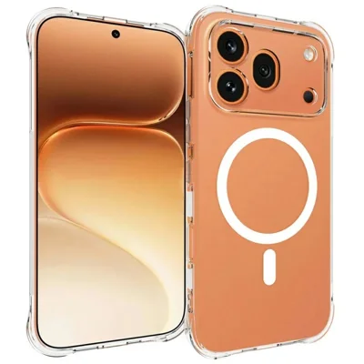 WANLONFENG voor Honor 600 Pro 5G TM1-serie 2,0 mm magnetische hoes duidelijke TPU-telefoonhoes - transparant