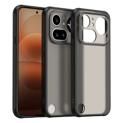 Pour Nothing Phone (4a) Pro Housse Antichoc avec Airbags Design Translucide Mat PC + TPU Protection Arrière - Noir