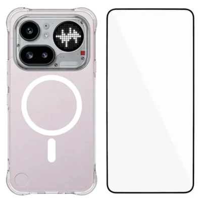 WANLONFENG för Nothing Phone (4a) Pro WL2-serie 2,0 mm Magnetisk Skärm Transparent TPU Telefonbak med Skärmskydd - Transparent