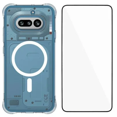  WANLONFENG for Nothing Phone (4a)  WL2 Series 2.0mm Magnetic Case Clear TPU Phone Back Cover with Screen Films - Transparent