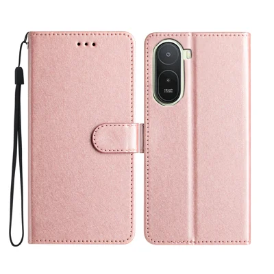 Wallet Case For Xiaomi Redmi A7 Pro 5G Leather Folio Phone Cover Magnetic Clasp - Rose Gold