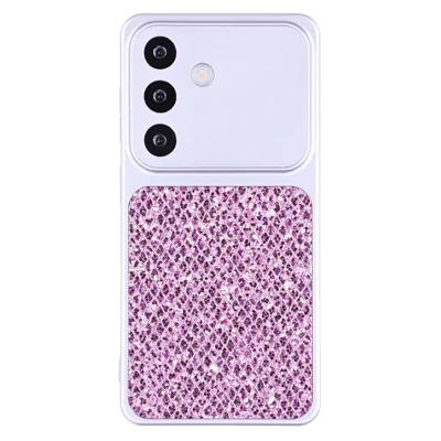 Voor Samsung Galaxy S25 FE hoesje Diamant Glitter TPU Stootvaste Cover - Paars
