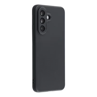 For Samsung Galaxy A55 5G Phone Case Dotted Texture Fiber Lining TPU Shockproof Cover (Precise Cutouts) - Black