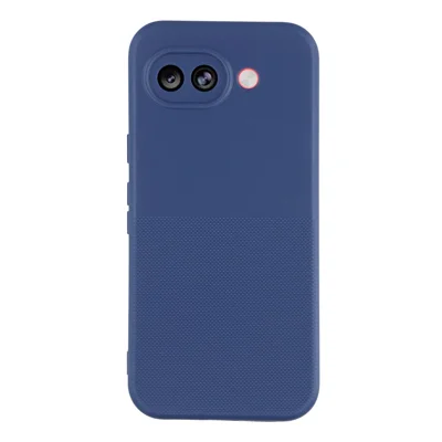 For Google Pixel 9a Phone Case Dotted Texture Fiber Lining TPU Shockproof Cover (Precise Cutouts) - Blue