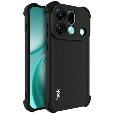 IMAK till Oppo Find X9S Pro 5G hårda TPU mobilskal med luftkudde och stötskydd - Matt svart