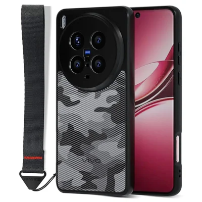 IBMRS für vivo X300 5G Handyhülle Weiche TPU + Harte PC-Hülle mit Handschlaufe (präzise Ausstanzungen) - Kunstvoller Camouflage
