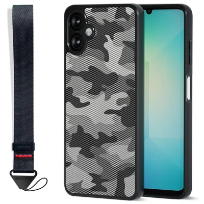IBMRS for Samsung Galaxy A06 4G Mobile Cover Soft TPU + Hard PC Case with Wrist Strap (Precision Cutouts) - Artistic Camouflage