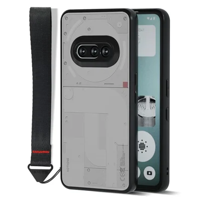 IBMRS for Nothing Phone (3a) Mobile Cover Soft TPU + Hard PC Case with Wrist Strap (Precision Cutouts) - Frosted Black