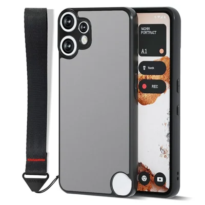 IBMRS for Nothing CMF Phone 2 Pro Mobile Cover Soft TPU + Hard PC Case with Wrist Strap (Precision Cutouts) - Frosted Black