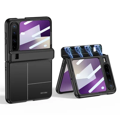 GKK Für Huawei Pura X Magnetische Hülle Verwandelt Sich In Pura X Max Ultradünne PC-Schutzhülle Mit Bildschirmfolie - Schwarz