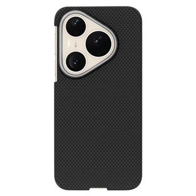 GKK For Huawei Pura 90 Pro Magnetic Case Metal + PC Phone Back Cover Carbon Fiber Texture - Black