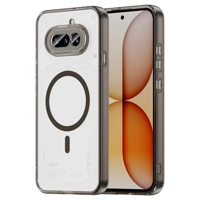 For Nothing Phone (4a) Case Clear PC + TPU Shockproof Phone Back Cover - Transparent Black