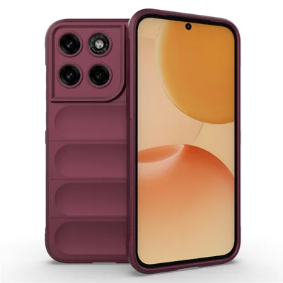 Custodia per telefono Motorola Moto G67 5G / G77 5G antiurto in morbido TPU resistente - Rosso vino