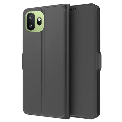 Capa para OnePlus 15T 5G Capa de Telemóvel em Pele com Revestimento Interior em TPU Resistente a Choques com Ranhura para Cartões - Preto