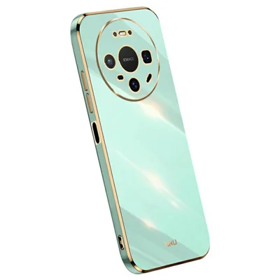 XINLI til Huawei Mate 80 Taske TPU Telefonbeskyttelse med Elektrolyse Ramme - Cyan
