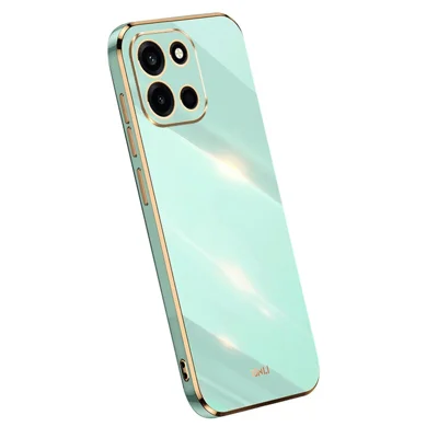 Funda XINLI para OnePlus Turbo 6 5G / Nord 6 5G, carcasa de TPU con marco galvanizado - Cian
