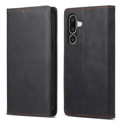 For Samsung Galaxy A27 5G Wallet Case RFID Blocking PU Leather Phone Cover - Black