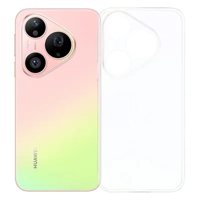 For Huawei Pura 90 Pro Back Cover Ultra Thin Flexible TPU Clear Phone Case - Transparent