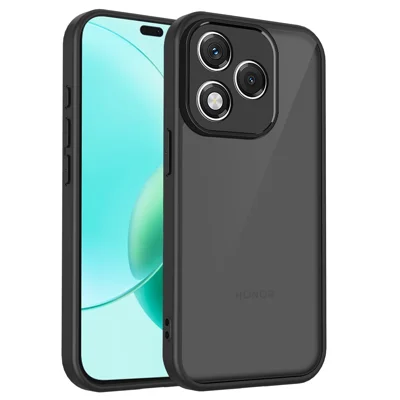 Cover per Honor X5d 4G / X5d Plus 4G / X5c 4G / X5c Plus 4G, Custodia Touch Opaca in PC+TPU Anti-Caduta - Nero Trasparente