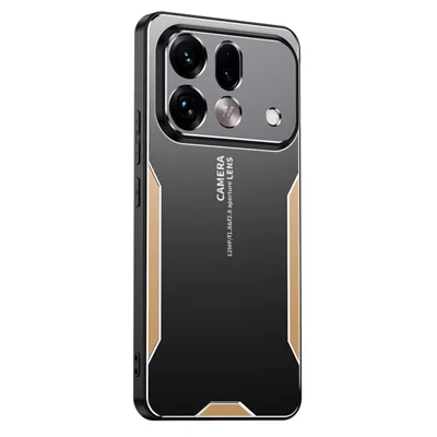 För Oppo Find X9s Pro 5G Mobilskal Aluminiumlegering TPU PC Bakdelskåpa - Guld