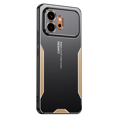 För Honor 600 5G Mobilskal Aluminiumlegering TPU PC Bakdel - Guld