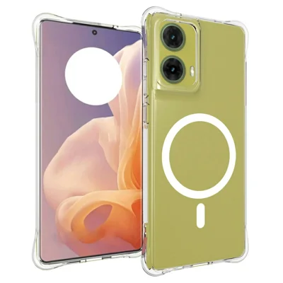 Acquisto all'ingrosso per custodia magnetica Motorola Moto G85 5G / S50 Neo 5G TPU antigoccia, cover posteriore trasparente