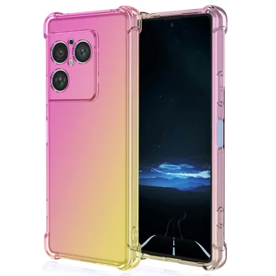 Funda para Sony Xperia 1 VIII, Funda de TPU Anticaídas con Color Degradado - Rosa / Dorado