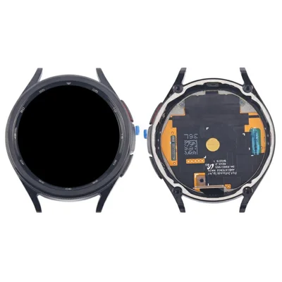 Per Samsung Galaxy Watch6 Classic 47mm SM-R960 R965 OEM Grado S Schermo LCD e Assemblaggio Digitalizzatore + Cornice (Senza Logo) - Nero