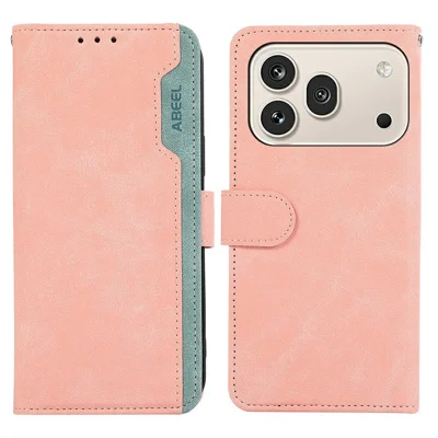 ABEEL hoesje voor Honor 600 Pro 5G / 600 5G Kleurcombinatie Leren Flip Hoesje met RFID-blokkering - Roze