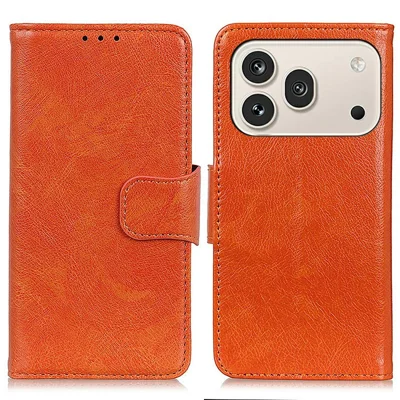 Coque pour Honor 600 5G / 600 Pro 5G, étui portefeuille en cuir synthétique texturé Nappa - Orange