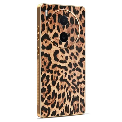For vivo Y600 Pro 5G Case Leopard Print PU Leather Coated PC + TPU Electroplating Phone Cover